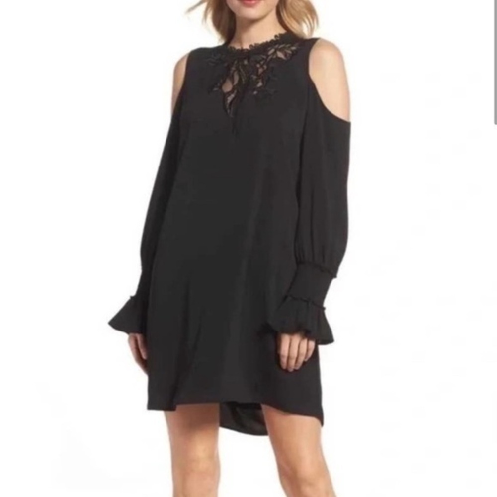 NWT Kobi Halperin black lacy Larae dress